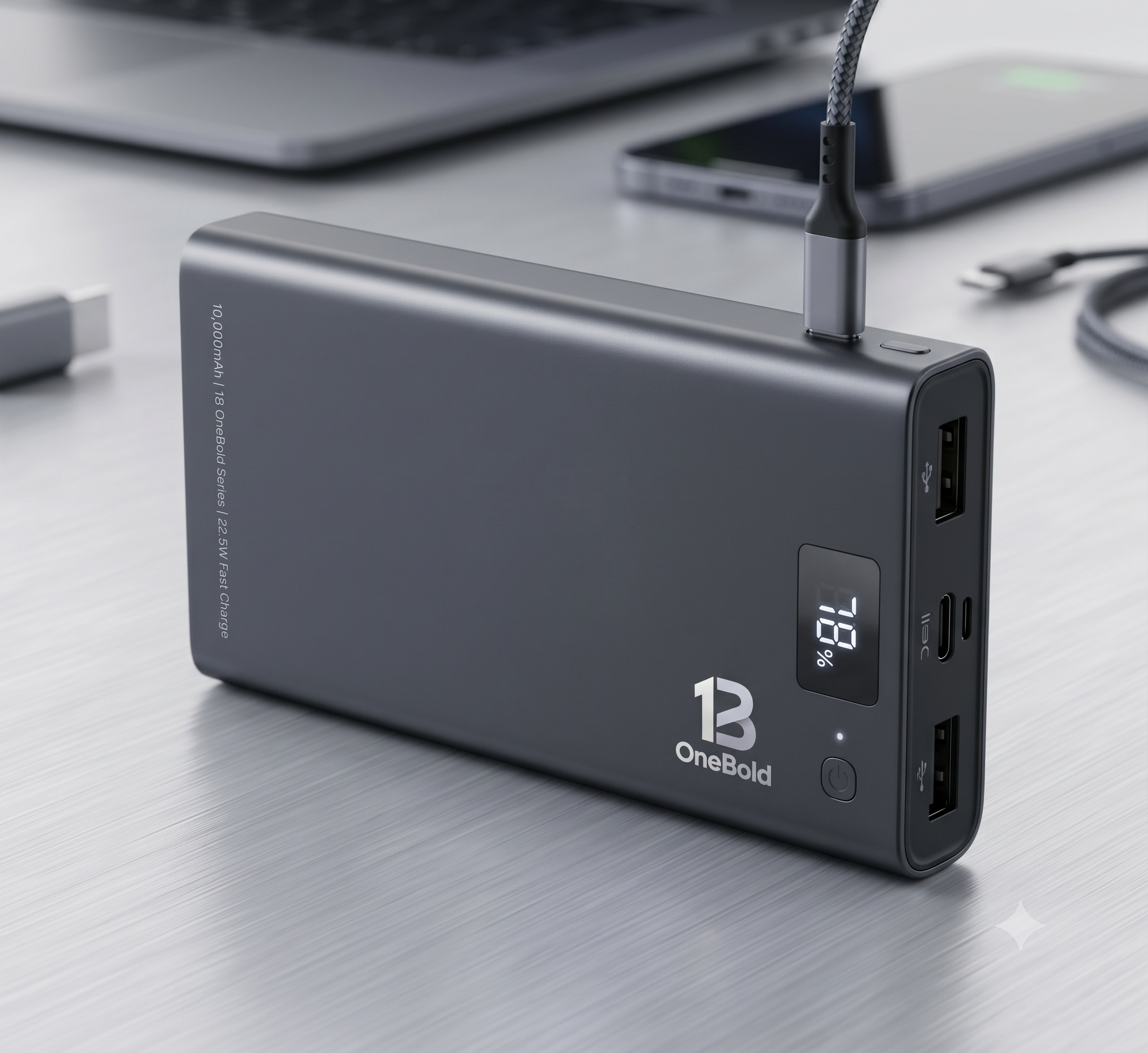 OneBold 10,000mAh 22.5W PD Fast-Charging Power Bank